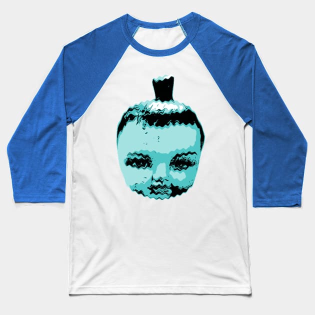 Blue Face Baseball T-Shirt by TeeJaiStudio